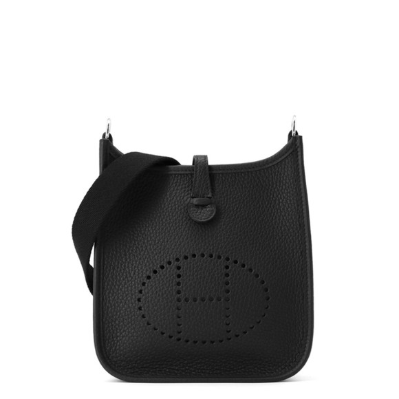Hermes Hermès Evelyne TPM Shoulder Bag, 111cm, Black, Taurillon Clemence Leat... - Picture 1 of 9